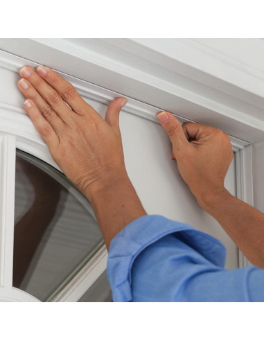 Kit Sello Puertas Autoadhesivo M-D 1.07m Aluminio Vinilo Blanco