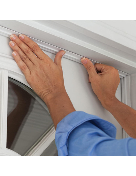 Kit Sello Puertas Autoadhesivo M-D 1.07m Aluminio Vinilo Blanco