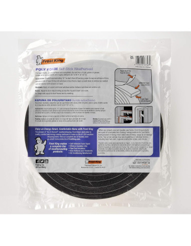 Cinta Autoadhesiva de Espuma Frost King L346 5.18 m x 1.9 cm