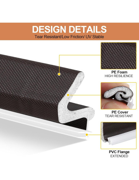 Sello de Climatización Litaibai 6m Marrón para Puertas