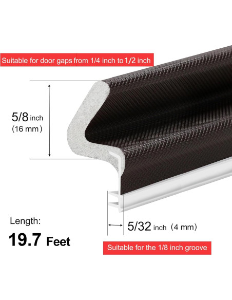 Sello de Climatización Litaibai 6m Marrón para Puertas