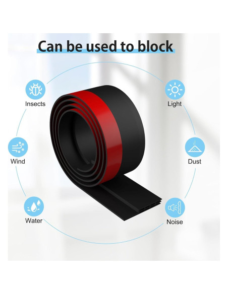 Barrera de Puerta GUKOY 5 cm x 99 cm Aislante Negro