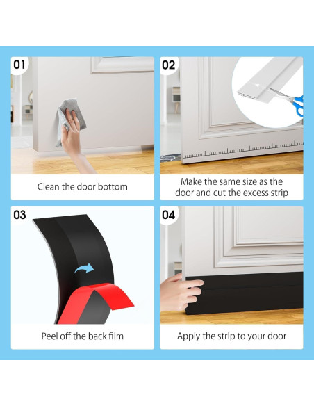 Barrera de Puerta GUKOY 5 cm x 99 cm Aislante Negro