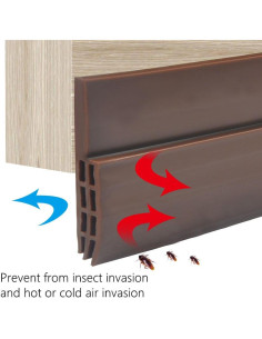 Burlete autoadhesivo Yosoo 100cm silicona para puertas 2