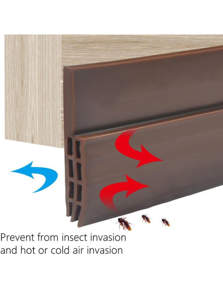 Burlete autoadhesivo Yosoo 100cm silicona para puertas