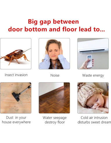 Burlete autoadhesivo Yosoo 100cm silicona para puertas