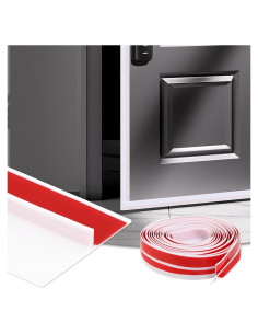 Tapón de Corrientes de Aire Lunghaa 122 cm Blanco Autoadhesivo