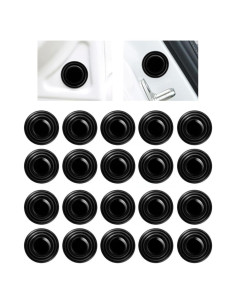 20 Amortiguadores de Puerta Jitrendo Aislantes Autoadhesivos Negro