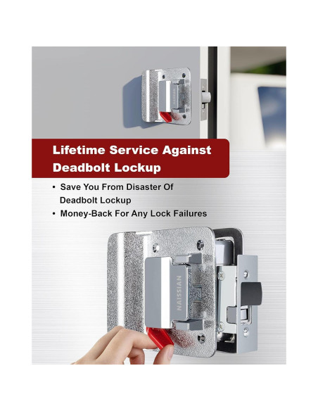 Cerradura de puerta camper Naissian cromo con 6 llaves iguales