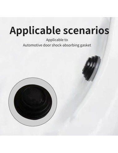 20 Amortiguadores de Puerta Jitrendo Aislantes Autoadhesivos Negro