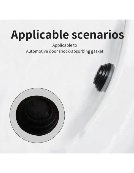 20 Amortiguadores de Puerta Jitrendo Aislantes Autoadhesivos Negro