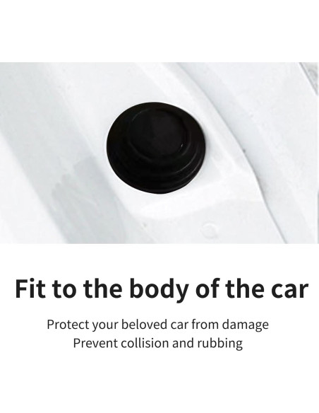 20 Amortiguadores de Puerta Jitrendo Aislantes Autoadhesivos Negro