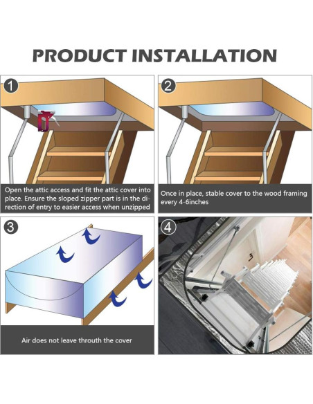 Cubierta de Aislamiento Ignífuga PAPILLON para Puerta de Ático 137x64 cm
