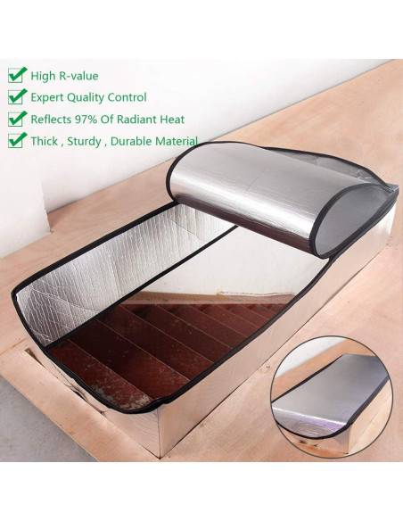 Cubierta de Aislamiento Ignífuga PAPILLON para Puerta de Ático 137x64 cm