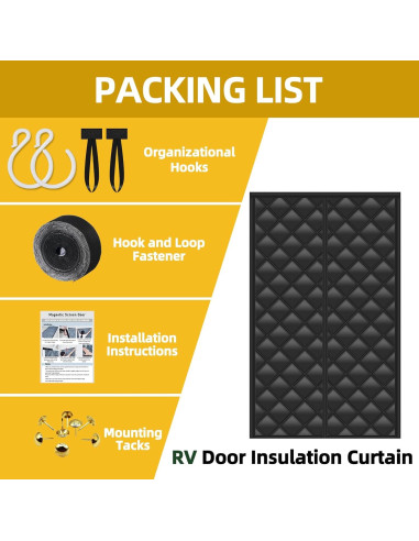 Cubierta de puerta aislada EZIRVLIFE 83.82x203.2 cm térmica