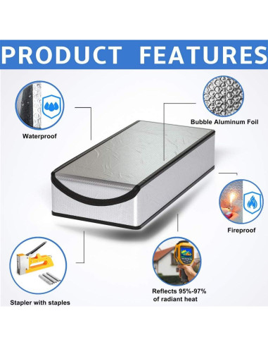 Cubierta de Aislamiento para Escaleras de Ático LEMOONE 63.5x137.2cm