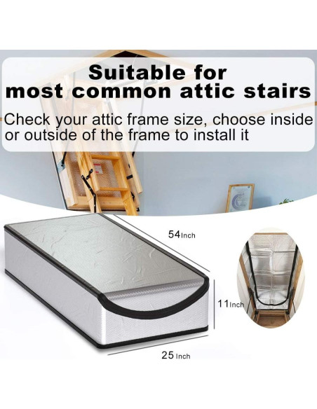 Cubierta de Aislamiento para Escaleras de Ático LEMOONE 63.5x137.2cm