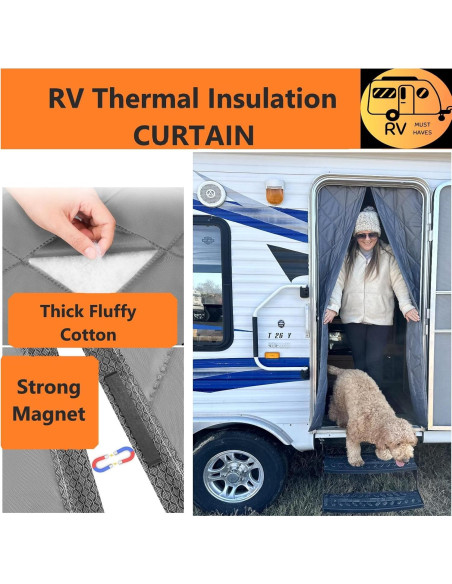Cubierta de puerta de RV aislada térmicamente RV MUST HAVES 33x82cm