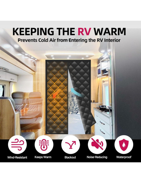 Cortina Térmica Aislante Hifor para Puerta de RV 83.82x203.2cm
