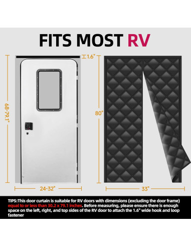 Cortina Térmica Aislante Hifor para Puerta de RV 83.82x203.2cm