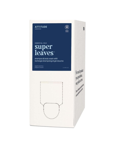 Gel de Ducha y Champú 2 en 1 ATTITUDE Salvia y Romero 1.99 L