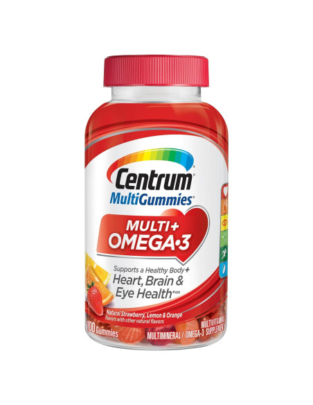 Centrum MultiGummies Omega 3 Gummy 100 gomitas Adultos Centrum MultiGummies Omega 3 Gummy 100 gomitas Adultos