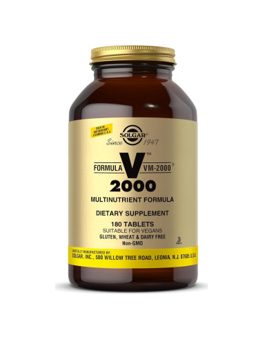 Suplemento Multivitamínico Solgar VM-2000 - 180 Tabletas