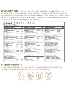 Suplemento Multivitamínico Solgar VM-2000 - 180 Tabletas 2