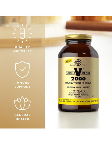 Suplemento Multivitamínico Solgar VM-2000 - 180 Tabletas