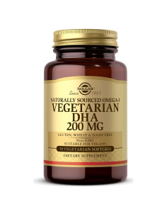 Solgar DHA Vegetariano 200 mg - 50 Cápsulas Blandas - Omega-3