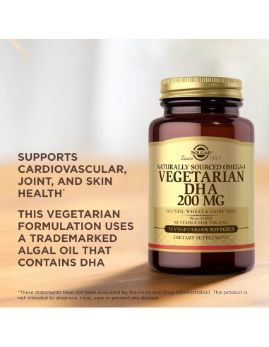 Solgar DHA Vegetariano 200 mg - 50 Cápsulas Blandas - Omega-3