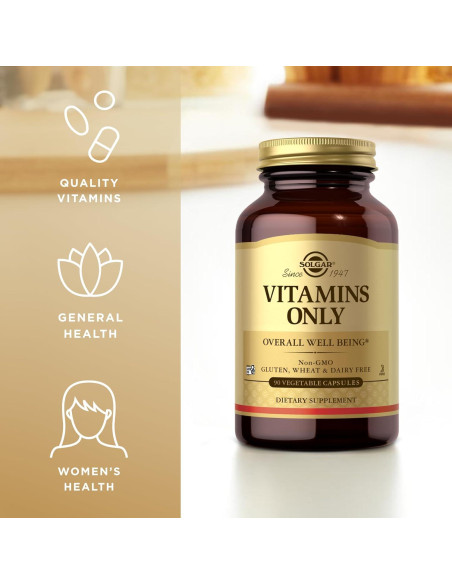 Suplemento Multivitamínico Solgar Vitaminas Solo 90 Cápsulas