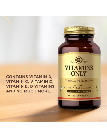 Suplemento Multivitamínico Solgar Vitaminas Solo 90 Cápsulas