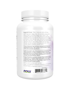 NOW Foods Suplemento Vegano para Cabello, Piel y Uñas 90 Cápsulas 2
