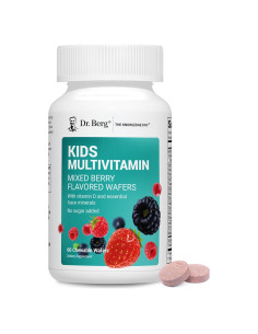 Multivitaminas Masticables Dr. Berg para Niños 60 Wafers Rojas