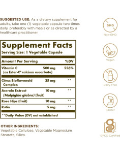 Solgar Ester-C Plus 500 mg Vitamina C Vegetal - 50 Cápsulas 2