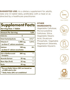 Solgar Ester-C Plus 1000 mg Vitamina C Suave 180 Tabletas 2