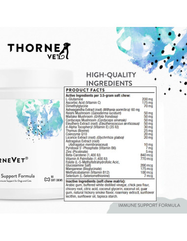 Suplemento Inmunológico ThorneVET para Perros y Gatos 90 Masticables