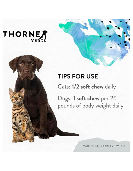 Suplemento Inmunológico ThorneVET para Perros y Gatos 90 Masticables