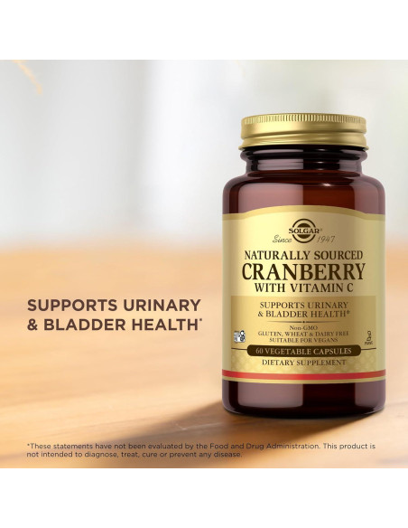 Solgar Arándano con Vitamina C - 60 Cápsulas Vegetales - Salud Urinaria