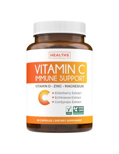 Suplemento Inmunológico Healths Harmony 60 Cápsulas Vitamina C Zinc