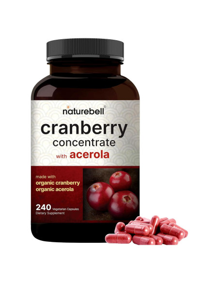 Píldoras de Arándano Naturebell 36000mg con Acerola 240 Cápsulas