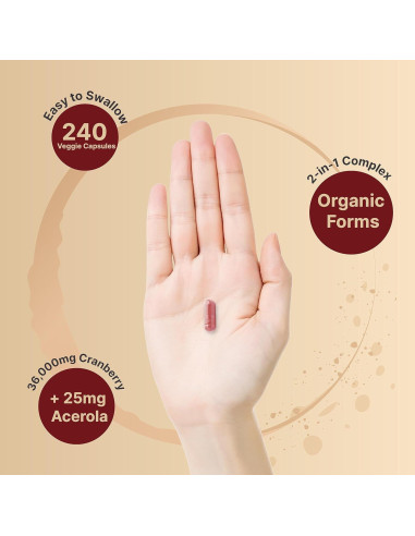 Píldoras de Arándano Naturebell 36000mg con Acerola 240 Cápsulas