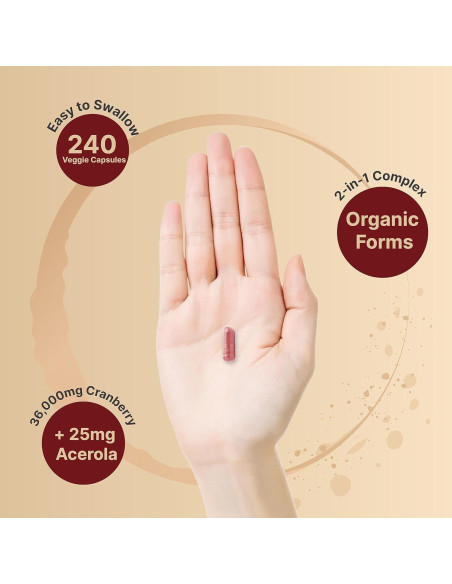 Píldoras de Arándano Naturebell 36000mg con Acerola 240 Cápsulas