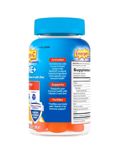 Emergen-C Gominolas Inmunes 750 mg Vitamina C Sabor Naranja