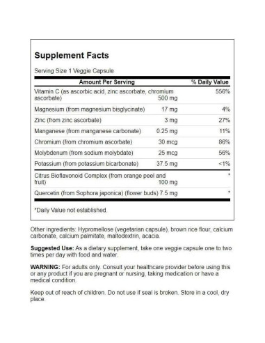 Vitamina C Swanson Ultra 60 Cápsulas Veganas 500 mg