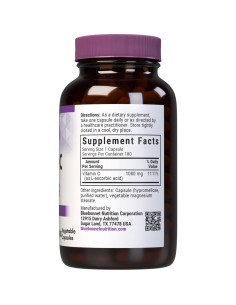 Cápsulas de Vitamina C 1000 mg Bluebonnet 180 Unidades Veganas 2