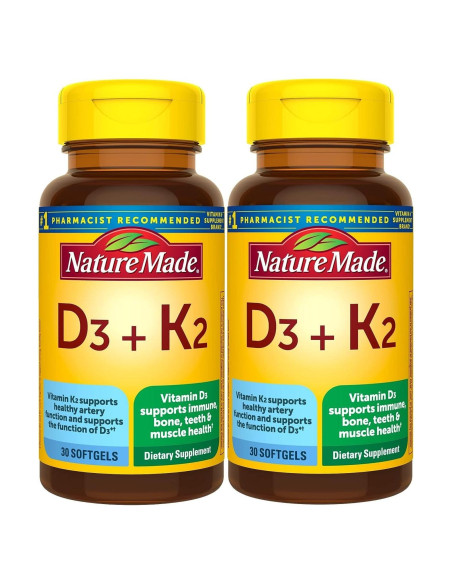 Nature Made Vitamina D3 K2 5000 UI 30 Gelatinas Blandas
