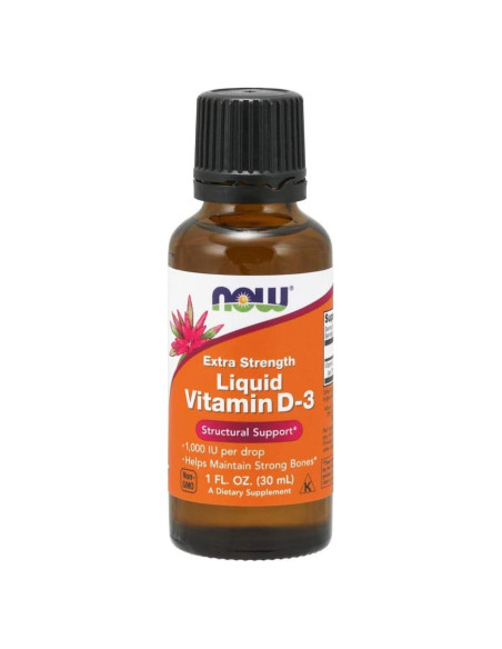 Vitamina D3 Líquida Extra Fuerte NOW Foods 1000 UI 29.57 ml Vitamina D3 Líquida Extra Fuerte NOW Foods 1000 UI 29.57 ml