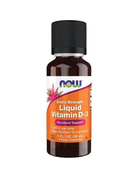 Vitamina D3 Líquida Extra Fuerte NOW Foods 1000 UI 29.57 ml Vitamina D3 Líquida Extra Fuerte NOW Foods 1000 UI 29.57 ml